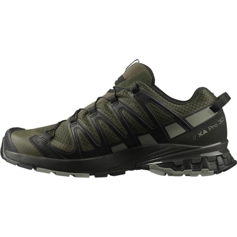 Sapatilhas Trail Running Salomon Xa Pro 3d V8 Masculino Verde Oliva Pretas | PT P26491